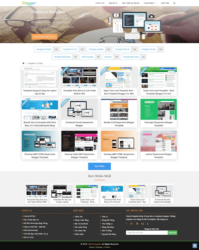 Free template blogspot cá nhân Khôi Ròm Blog v5.0